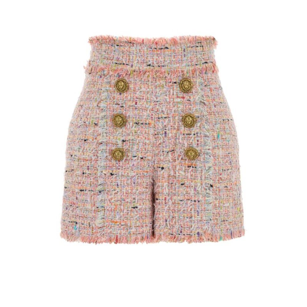 Balmain Women Multicolor Tweed Shorts